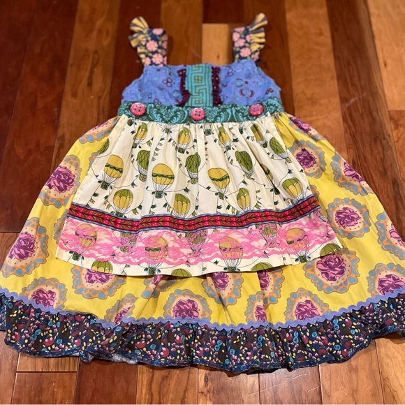 Matilda Jane Other - Matilda Jane Paint by Numbers Dress Girl Size 6 w/Removable Apron Colorful Fun